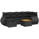  7-dijelni set vrtnih sofa od poliratana s jastucima crni Crna 70 x 62.5 x 69 cm | shoptok.hr