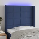  LED uzglavlje plavo 93 x 16 x 118/128 cm od tkanine | shoptok.hr