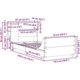  Posteljni okvir brez vzmetnice bel 75x190 cm trdna borovina | Shoptok.si