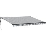 vidaXL Tenda na automatsko uvlačenje antracit i bijela 450 x 350 cm | shoptok.hr