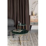 White Label Zelena/v zlati barvi okrogla mizica z marmorno mizno ploščo ø 70 cm Timpa – | Shoptok.si