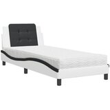  Okvir kreveta bez madraca Zadar bijeli-crni 90 x 190 cm od umjetne kože | Eponuda.com