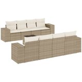 Maison Chic Seti vrtnega pohištva - Vrtna garnitura 9-delna z blazinami bež poli ratan, (21796460) | Shoptok.si