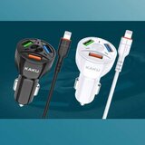 Kaku avtopolnilec KSC-493 3.0 qc s kablom 1m lightning iphone 12 - bel | Shoptok.si