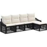  Sjedeća garnitura za vrt 5 kom. Crna poliratan 62 x 55 x 70 cm | shoptok.hr