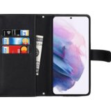 NIKCORP Ovitek za Samsung Galaxy S21 Plus preklopni usnjen s funkcijo denarnice in prostorom za kartice, črne barve, TPU zaščita, (5000138929) | Shoptok.si