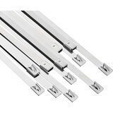  Veza za kabel 12 kom. 7,9 x 600 mm Srebrna | shoptok.hr