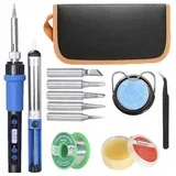 xL set 100W nastavljiv LCD ročni spajkalnik do 500°C v torbi 908
