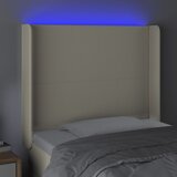  LED uzglavlje krem 93 x 16 x 118/128 cm od umjetne kože | shoptok.hr