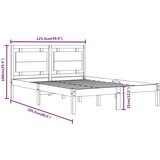  Posteljni okvir bel iz trdnega lesa 120x200 cm, (20646487) | Shoptok.si