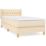 Maison Chic Box spring postelja - Vzmetna postelja z vzmetnico krem 100x200 cm blago SL7646, (21886408) Cene
