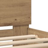  Postelja z LED lučmi Artisan hrast 90x190 cm Izdelano iz lesa, (22008456) | Shoptok.si