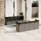 vidaXL 9-dijelni set vrtnih sofa od poliratana s jastucima sivi | shoptok.hr