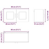 vidaXL Stenska kuhinjska omarica Visok sijaj bela 80 x 31 x 40 cm | Shoptok.si