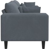vidaXL Baršunasta sofa s jastukom s jastukom Tamno siva 208 cm Baršun | shoptok.hr