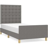  Okvir za krevet s uzglavljem tamnosivi 80x200 cm od tkanine | shoptok.hr