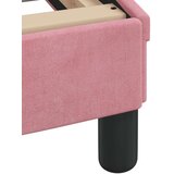  Krevet s madracem ružičasti 140x190 cm baršunasti | shoptok.hr
