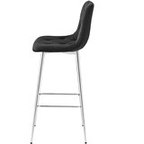 NADO stolac - crni baršun / kromirane noge x 1 | shoptok.hr