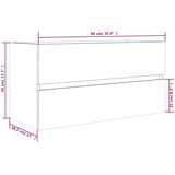 Ormarić za umivaonik boja dimljenog hrasta 90x38,5x45 cm drveni | shoptok.hr