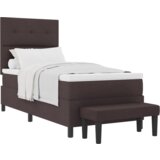  Vzmetnica s klopjo temno rjava 80x200 cm tkanina, (22083164) | Shoptok.si