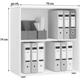 P & B PISARNIŠKI REGAL 70/74/37 cm barve bukve | Shoptok.si