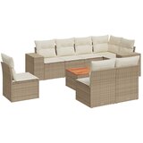 Maison Chic Seti vrtnega pohištva - Vrtna garnitura 9-delna z blazinami bež poli ratan, (21797085) | Shoptok.si