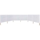  Vjetrobran sa 6 panela od tkanine 800 x 80 cm bijeli | shoptok.hr
