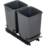 Komplet 2 sivih košev za odpadke In-Cupboard Bin, 10 l