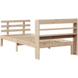  Okvir kreveta s uzglavljem 100 x 200 cm od masivne borovine | shoptok.hr