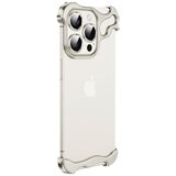 INF Unikatno ohišje s kovinskim okvirjem + folija za objektiv za iPhone 14 Pro Max Silver, (5000086678) | Shoptok.si