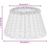  Sjenilo za svjetiljku smeđe Ø 50 x 30 cm od pruća | shoptok.hr
