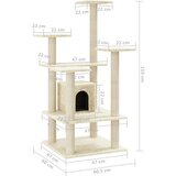  Penjalica za mačke sa stupovima za grebanje krem 110 cm | Eponuda.ba
