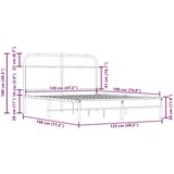 vidaXL Okvir kreveta bez madraca dimljena boja hrasta 120x190cm drveni | shoptok.hr