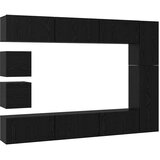  Set TV komoda Zidne 10 pcs Crni hrast Konstruirano drvo | Eponuda.com