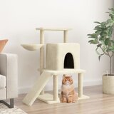 vidaXL Mačje drevo s praskalniki iz sisala krem 96,5 cm | Shoptok.si
