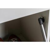 CARRYHOME GARDEROBNA KLOP barve hrasta, bela, visoki sijaj | Shoptok.si
