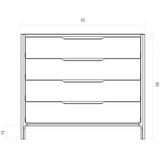 The Beds Niska komoda od punog hrasta u prirodnoj boji 95x80 cm Twig – | shoptok.hr