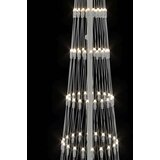 vidaXL LED božično drevesce Toplo bela 138.5 x 138.5 x 399 cm Kovina | Shoptok.si