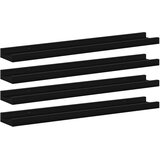  Zidne police 4 kom crne 60 x 9 x 3 cm | shoptok.hr
