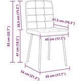  Jedilni stoli 2 kosa rjav žamet, (21822598) | Shoptok.si