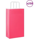  Papirnate vrećice 250 kom s ručkama ružičaste 21x11x36 cm | shoptok.hr