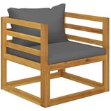Maison Chic Vrtni Stoli - Stol za vrt s temno sivimi blazinami trden akacijev les JS717, (21877621) | Shoptok.si