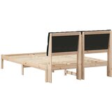 vidaXL krevetni okvir s tapiciranim uzglavljem smeđa 135 x 190 cm | shoptok.hr