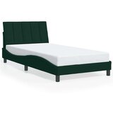  Okvir kreveta s LED-om bez madraca Hanko tamnozeleni 100x200 cm baršunasti | shoptok.hr