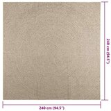  Rug "ZIZUR" Bež 240x240 cm Juta videz Notranje in zunanje | Shoptok.si