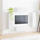  Set TV komoda Zidne 3 pcs Visoki sjaj bijela Konstruirano drvo | shoptok.hr