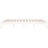  Okvir za krevet od masivne borovine bijeli 150 x 200 cm king | shoptok.hr