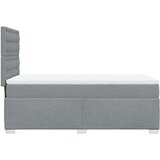Box spring krevet s madracem svjetlosivi 90x190 cm od tkanine | shoptok.hr