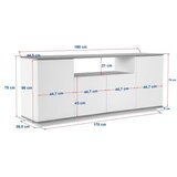 Hanah home Konzolni sto Arista, 180x75x44,5 cm, Bijela | Eponuda.ba