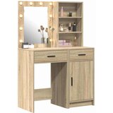  Set stola za oblačenje s LED s ladicama 2 pcs Sonoma hrast | shoptok.hr